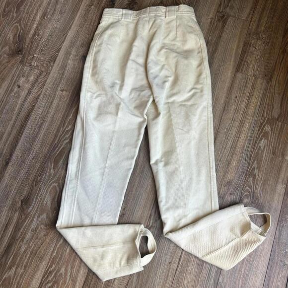 Bogner Pants Women's 10 L Cream Corduroy Ski Stirrup High Rise Skinny Sportswear - Picture 9 of 9